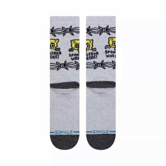 Stance Sponge Bob Was Here Squarepants Mens L 9-13 - Picture 3 of 3